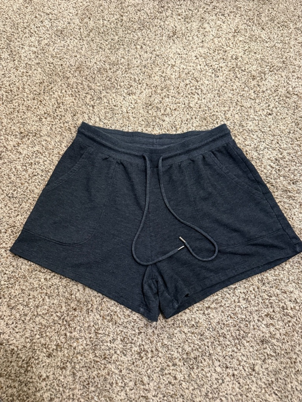 Target Women's Charcoal Drawstring Knit High Waist Shorts